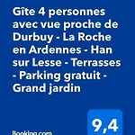 Avec Vue 4 Personnes Ardennes - Proche De Durbuy - La Roche - 2 Terrasses Privatives Et Jardin - Parking Gratuit 2 Voitures Noiseux
