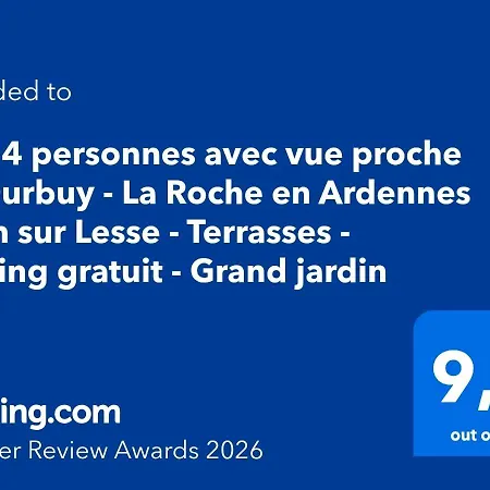 Avec Vue 4 Personnes Ardennes - Proche De Durbuy - La Roche - 2 Terrasses Privatives Et Jardin - Parking Gratuit 2 Voitures * Noiseux